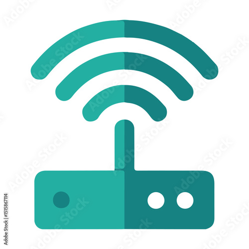 The wireless internet communication symbol is a vector illustration of a Wi-Fi network icon for mobile phone and web technology
