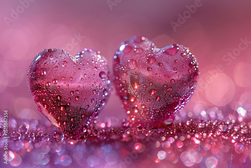 Romantic Love Theme Background – Heart Elements, Soft Colors, and Elegant Design