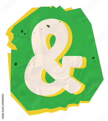 And, Ransom Paper Texture Scrapbook Cutout Alphabet 