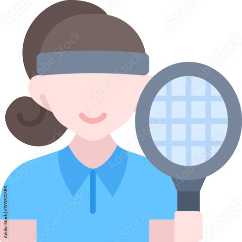 Badminton player icon