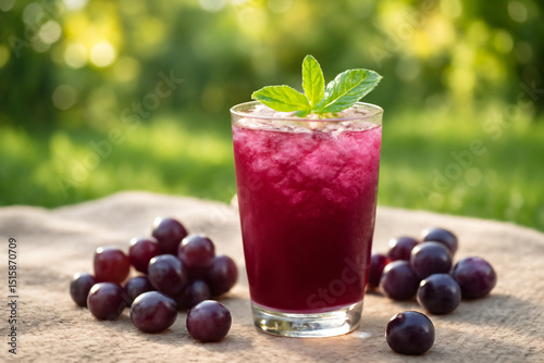 Wallpaper Mural Chilled Grape Juice – Fresh and Fruity Torontodigital.ca