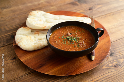 キーマカレーとナン