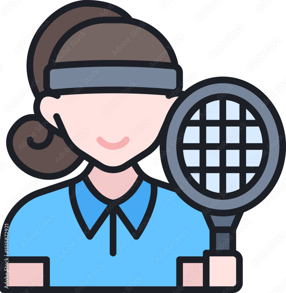 Obraz premium Badminton player icon