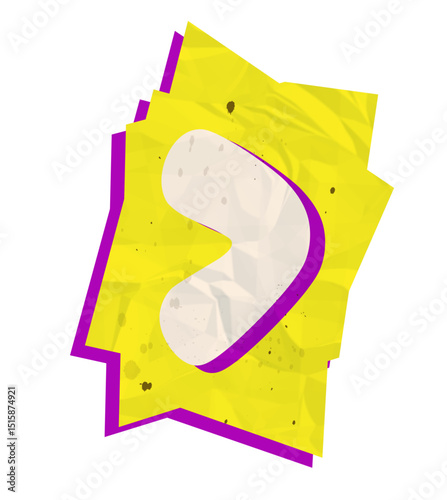 More than, Ransom Paper Texture Scrapbook Cutout Alphabet 
