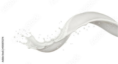 Milk splash in motion against black background