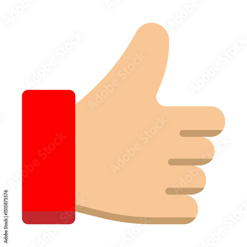Thumbs Up Vector Flat Icon Design