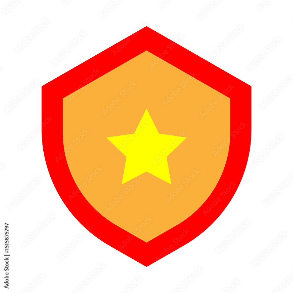 Review Shield Vector Flat Icon Design Review Shield Vector Flat Icon Design