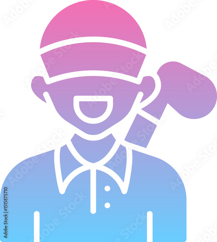 Golf athlete icon