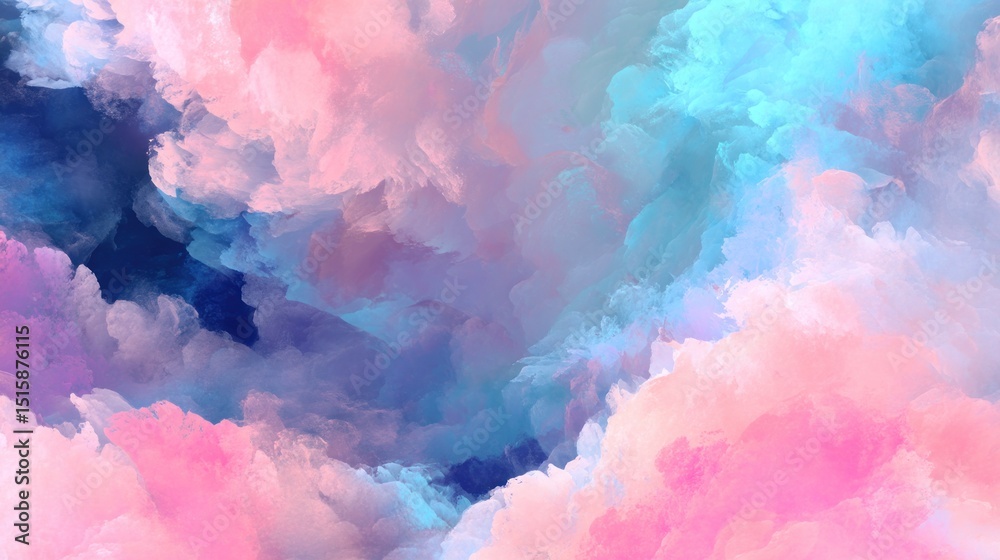 Fototapeta premium Abstract vibrant cloud formations