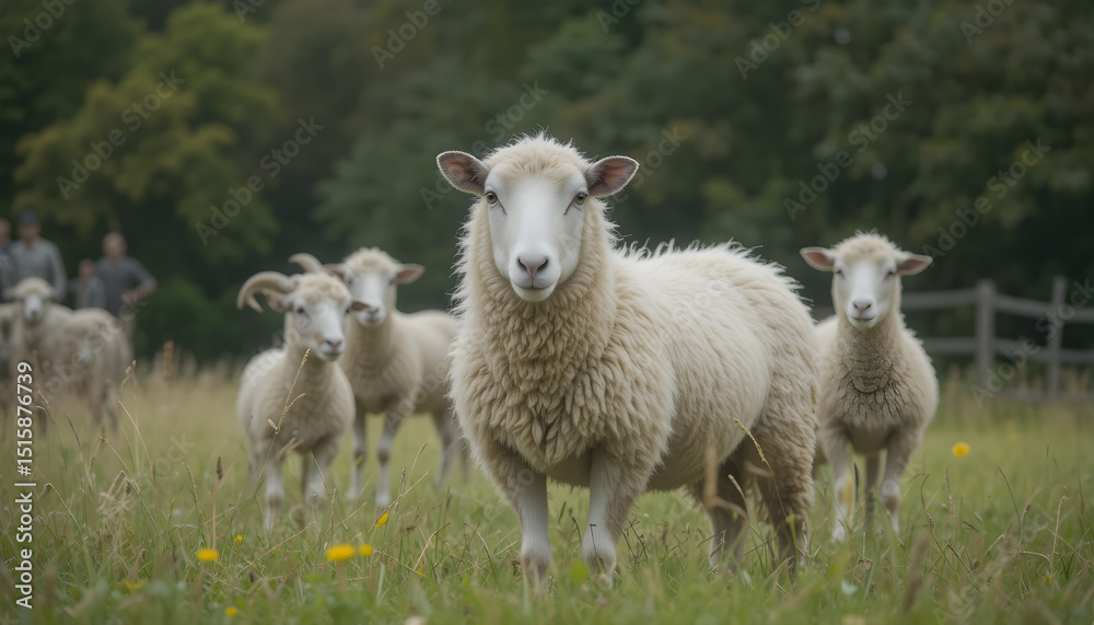 Sheep on pasture Sheep on pasture