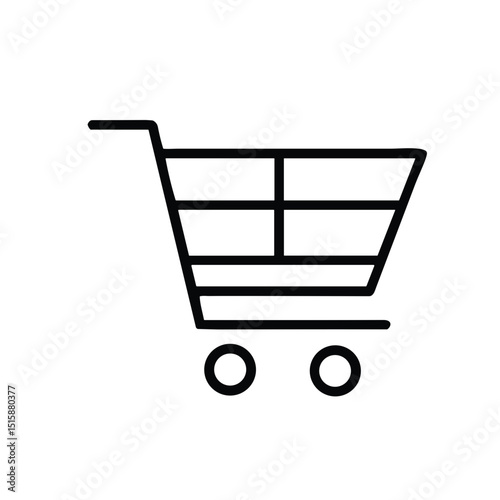 Shopping cart icon for e-commerce websites, online stores, blogs, marketing presentations and retail design materials