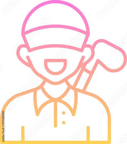Golf athlete icon