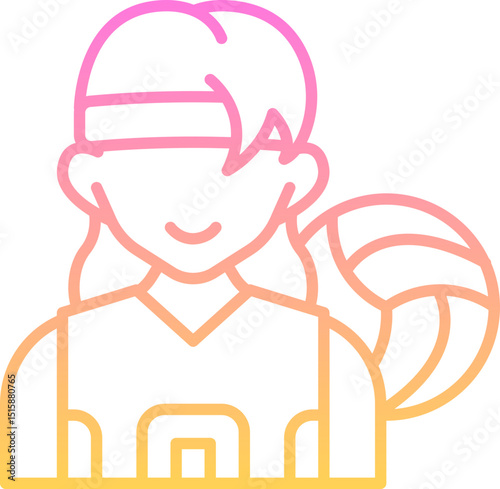 Volley player icon