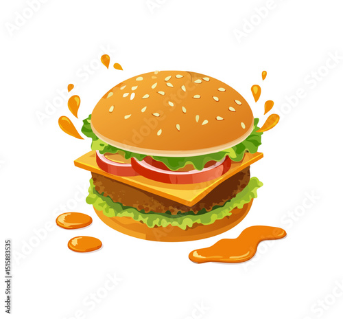 burger and fries