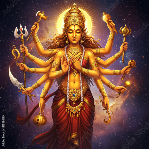 Goddess Kushmanda, Eight Ar...