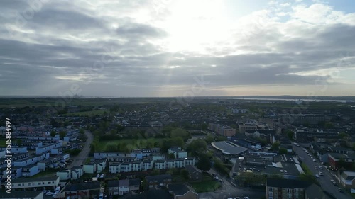 Tilbury Port City of England United Kingdom. Drone Camera Footage