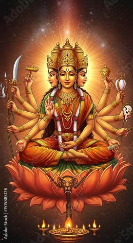 Goddess Kushmanda, Eight-Ar...