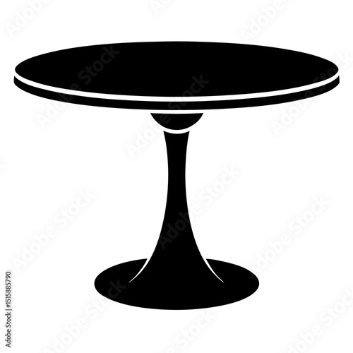 Elegant Round Pedestal Table Design perfect for cafe menus restaurant branding home decor and stylish interior design projects