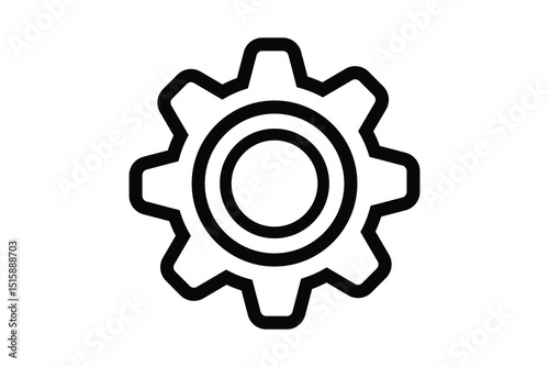 Gear settings icon. Separate cogwheel on background. Icon for app or website.