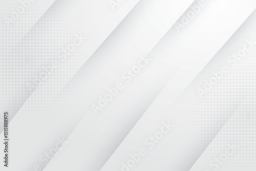 Abstract white and gray color, modern design stripes background with geometric shape. Vector illustration.
