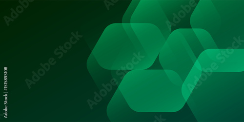 Green abstract background with geometric shapes gradient color for presentation design. Suit for business, corporate, institution, conference, party, festive, seminar, and talks.
