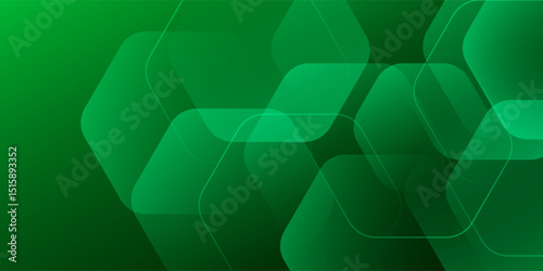 Green abstract background with geometric shapes gradient color for presentation design. Suit for business, corporate, institution, conference, party, festive, seminar, and talks.