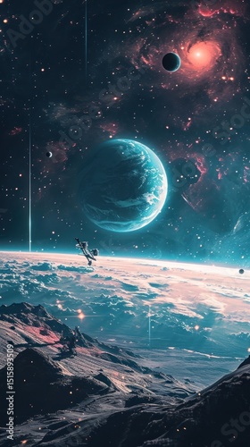 Fototapeta Naklejka Na Ścianę i Meble -  Galaxy planet space astronomy.