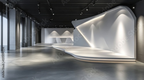 modern minimalist exhibition space interior design