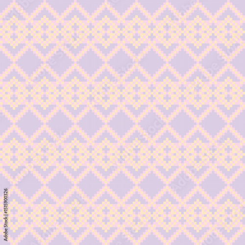 Pastels Argyle Fair Isle Seamless Pattern Design