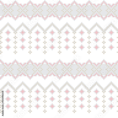 Pastels Argyle Fair Isle Seamless Pattern Design