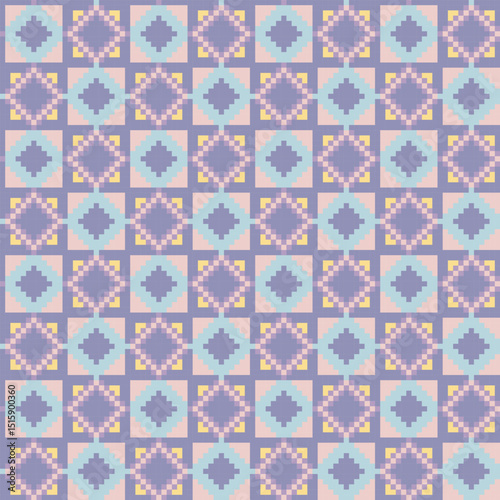 Pastels Argyle Fair Isle Seamless Pattern Design