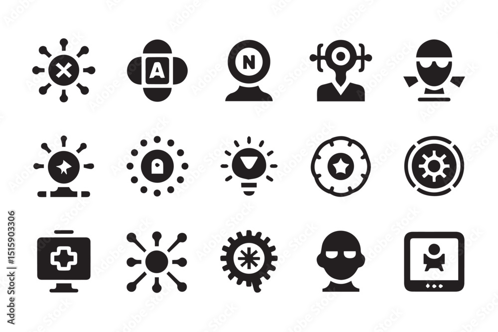 Collection of diverse icons representing various concepts and ideas Collection of diverse icons representing various concepts and ideas