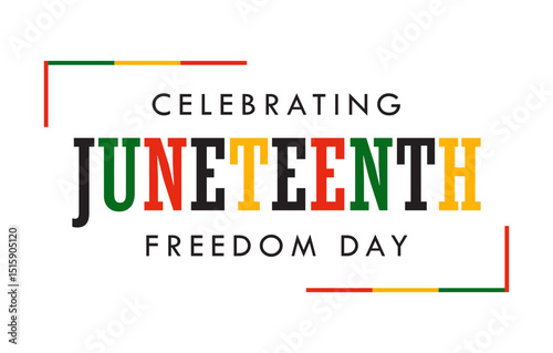 Juneteenth Freedom Day Celebration Vector Illustration