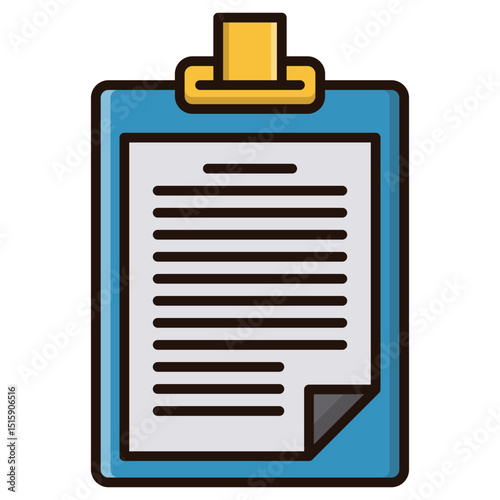 Transparent illustration of a clipboard containing documents suitable for design projects