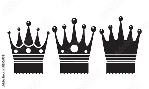 Detailed Crown Collection vector