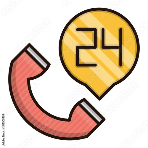 Retro telephone symbol icon illustration with transparency perfect for various design purposes