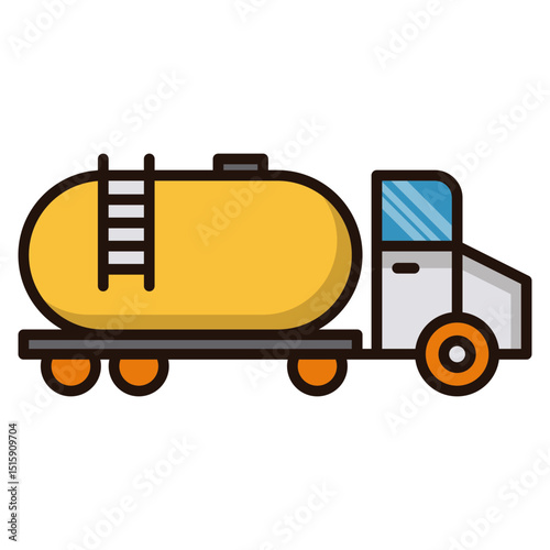 Pixelated cartoon delivery truck concept with transparency for versatile graphic design applications