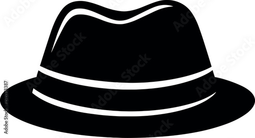 Hat vector black silhouette print design