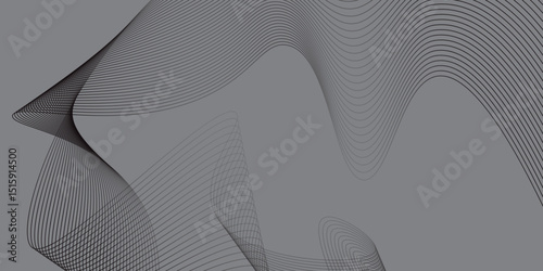 luxury wavy line abstract background with colorful element. Futuristic technology concept. Wave with lines created using blend tool. Abstract frequency sound wave lines and twisted curve lines bg.