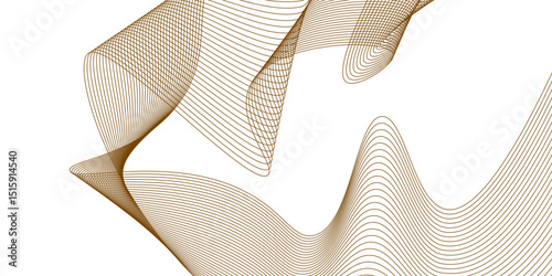 luxury wavy line abstract background with colorful element. Futuristic technology concept. Wave with lines created using blend tool. Abstract frequency sound wave lines and twisted curve lines bg.