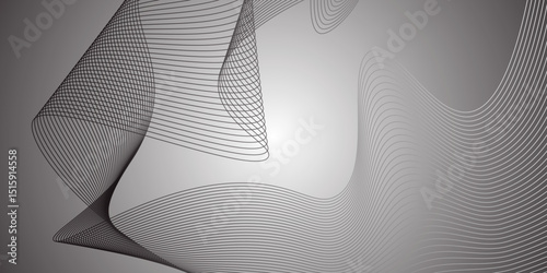 luxury wavy line abstract background with colorful element. Futuristic technology concept. Wave with lines created using blend tool. Abstract frequency sound wave lines and twisted curve lines bg.