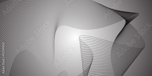 luxury wavy line abstract background with colorful element. Futuristic technology concept. Wave with lines created using blend tool. Abstract frequency sound wave lines and twisted curve lines bg.