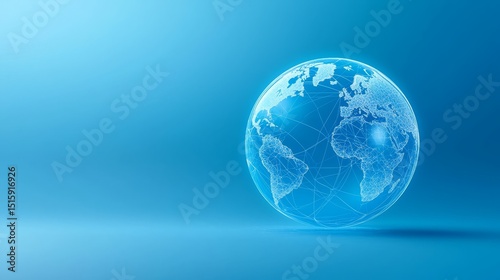 Global network connection visualizing data exchange and worldwide communication infrastructure