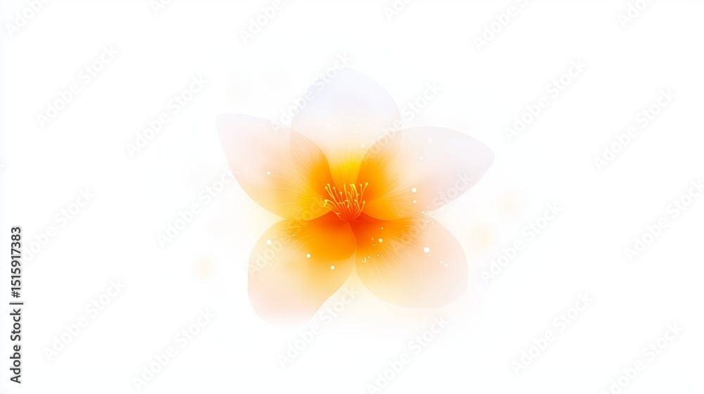 Fototapeta premium Elegant simplicity single flower on pristine white background for pure visual delight