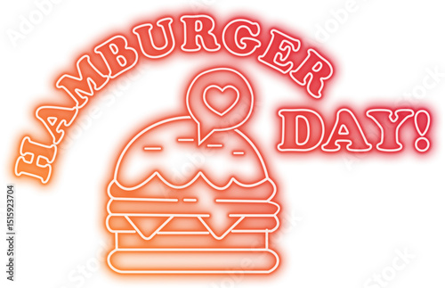 Hamburger Neon Lettering