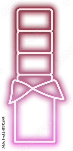 Neon Chocolate Bar Icon