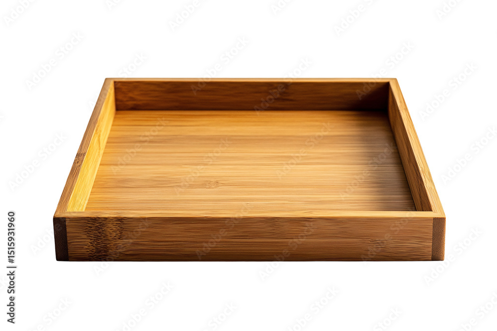 a wooden tray with a white background a wooden tray with a white background