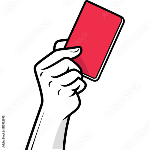 A Referee Handing Out a Red Card