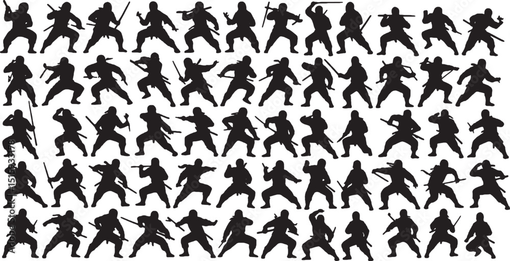 ninja silhouette ninja silhouette