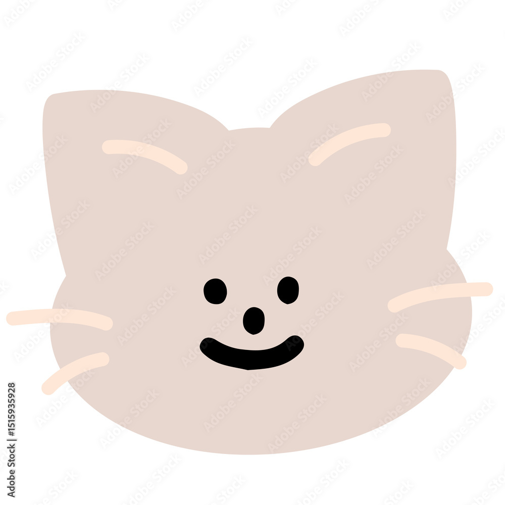 Cute illustration of happy cat for decoration, pet shop, vet, kitten cartoon, character, comic, mascot, paw friend, adopt and rescue animal, sticker, foster home, shelter, patch, doll, cat face shape Cute illustration of happy cat for decoration, pet shop, vet, kitten cartoon, character, comic, mascot, paw friend, adopt and rescue animal, sticker, foster home, shelter, patch, doll, cat face shape